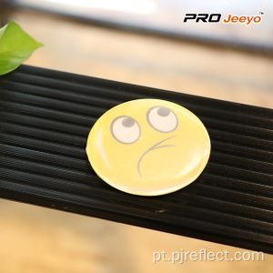 Aviso de iluminação reflexiva Emoji Face PVC Badge